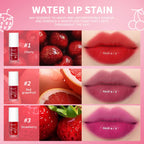 Fruity Water Lip Tin Lip Gloss Moisturizing Lip Glaze Long Lasting Lip Ink Face Lip Dual Purpose Liquid Lipstick Cosmetic Makeup
