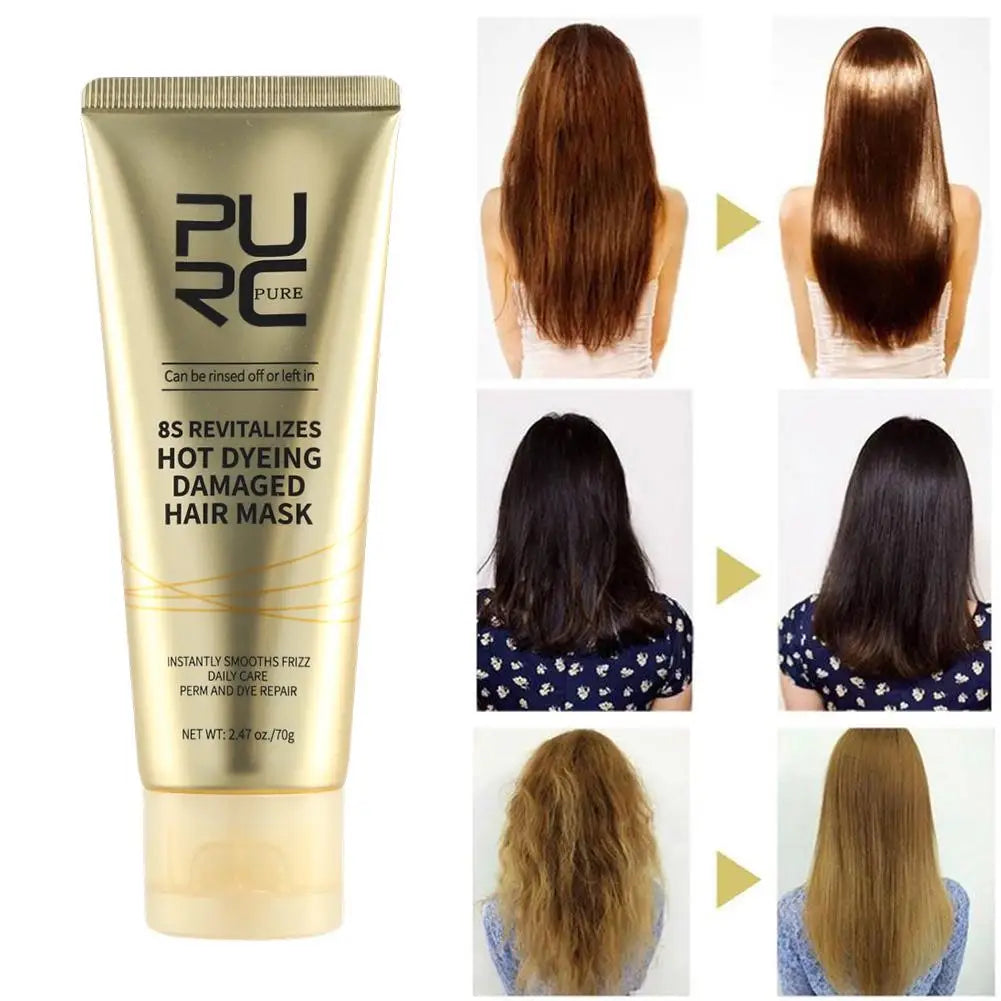 Hair Mask Set 8 Seconds Instant Repair Damaged Frizzy Keratin Smoothing Hair Mask Shiny Hair Treatment Cream Hair Care