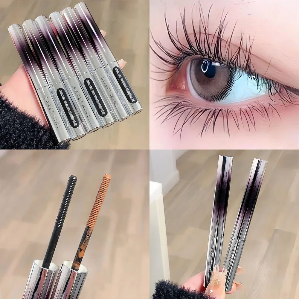 Black Metal Bar Type Head Mascara 3D Lengthens Eyelashes Extra Volume Waterproof Natural Lashes Female Makeup Korean Cosmetics