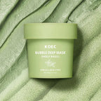 Holy Basil Bubble Deep Mask,Carbonated Water Face Cleansing Pores Blackheads Sebum,Clay Mud Mask Wash-Off Pack,Korean Skincare