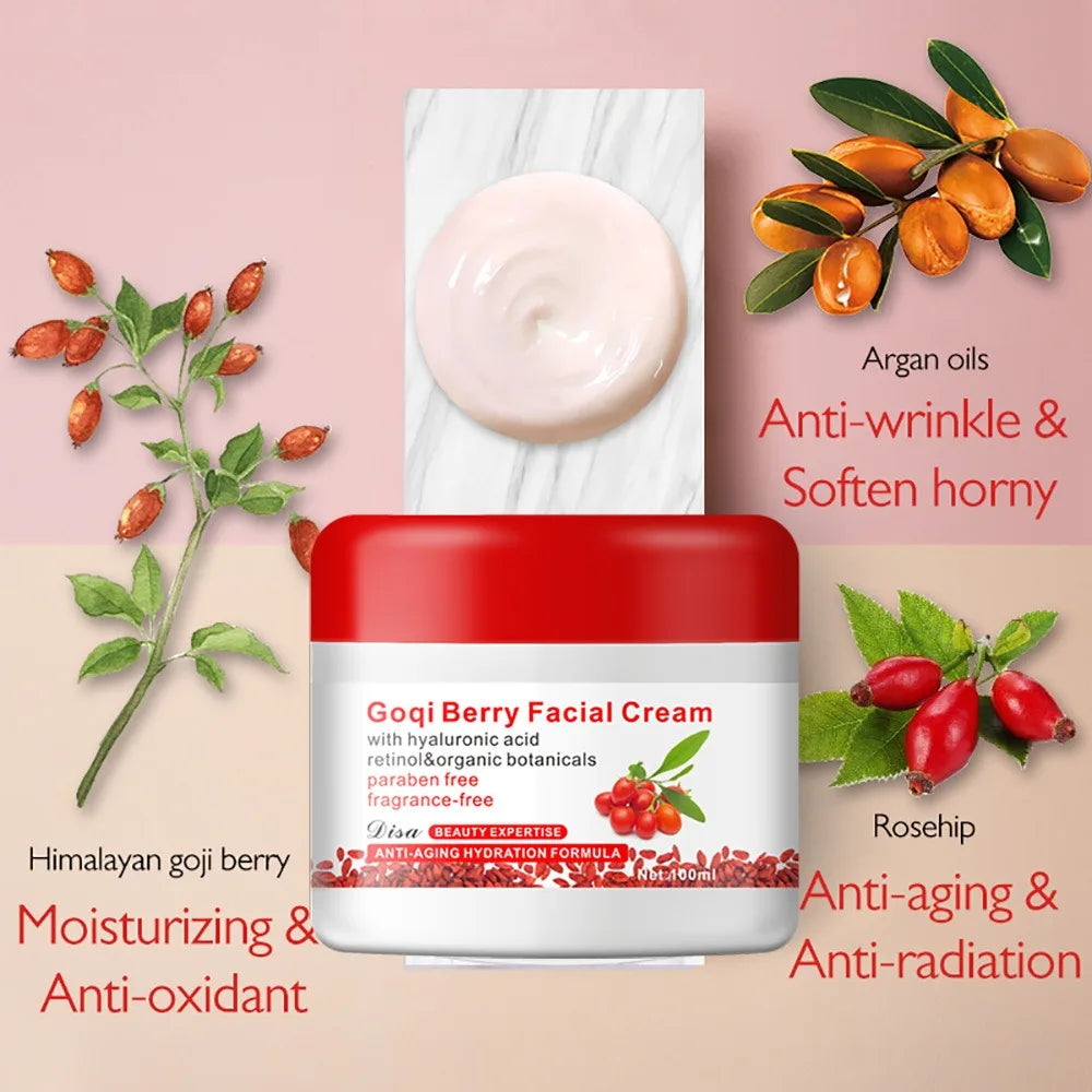 WolfBerryes Face Creams 100ml Goji Essence Moisturizing Goqi Berry Skincare Chinese Matrimony Vine Shin Care Cosmetic