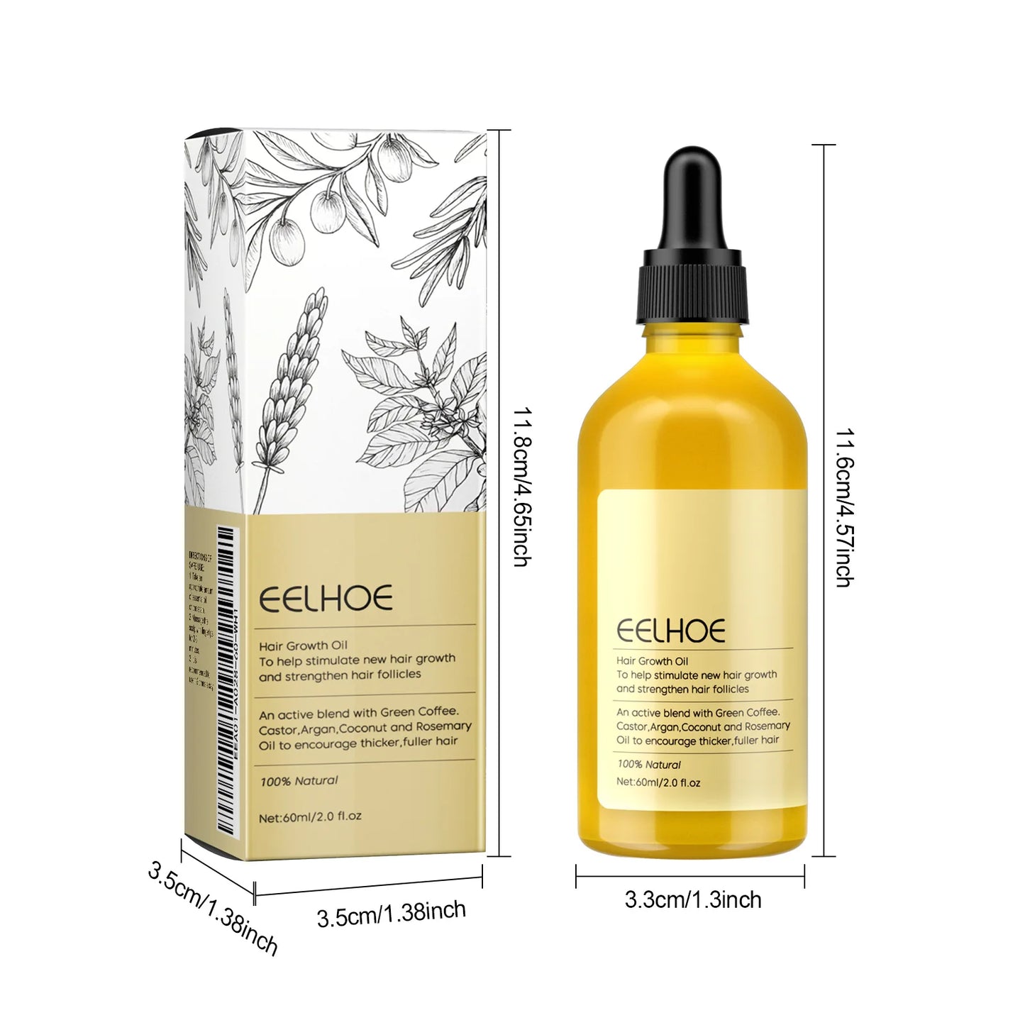 1/2/3pcs Natural Hair Growth Oil Rosemary Anti Hair Loss Regrowth Moisturizing Repair Anti Baldness Fast Hair Growth Serum Oil