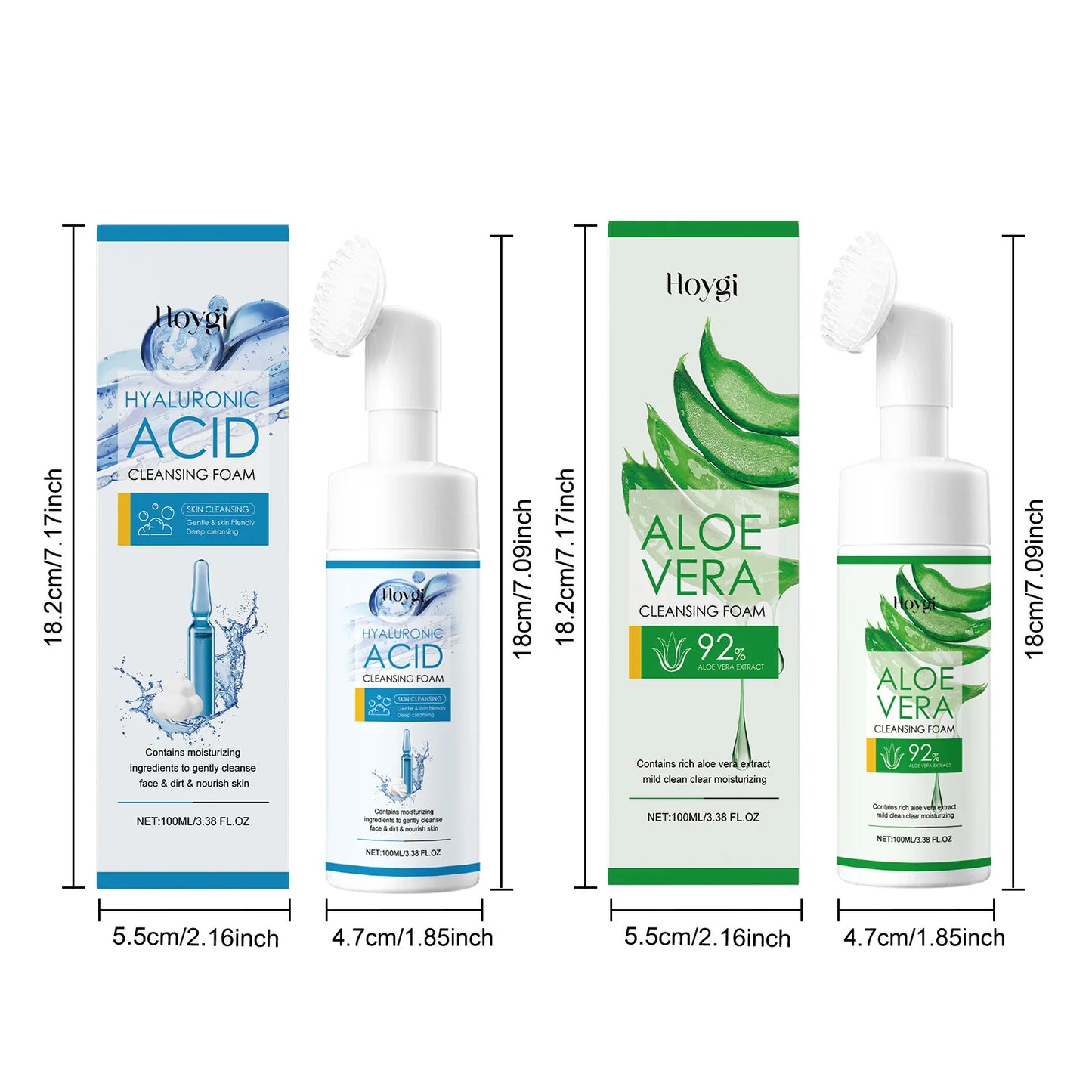 Aloe Vera Cleanser Moisturizing Oil Control Gentle Cleansing Skin Brightening Rejuvenation Unclog Pore Hyaluronic Acid Face Wash