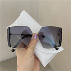 Luxury Oversized Polarized Sunglasses Women Face Slimming Designer Frame UV Protection High Quality Premium Fashion Eyewear
