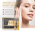 7pcs/Kit SADOER Ampoule Vitamin C 24K Gold Hyaluronic Acid Serum for Face Moisturizing Brightening Hydrating Facial Essence
