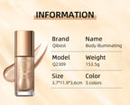 QIBEST 5 Colors Body Face Liquid Highlighter Glitter Makeup Glow Face Contour Shimmer Illuminator Ginger Highlight Cosmetics