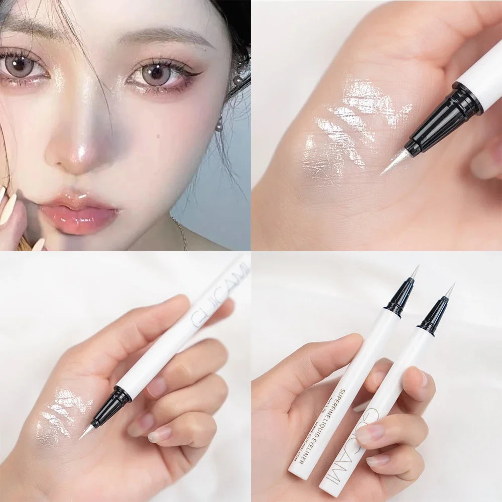 Diamond Glitter Eyeshadow Liner Pencil Face Makeup Highlighter Long lasting Matte Pink Silkworm Champagne Gold Eyeliner Pen