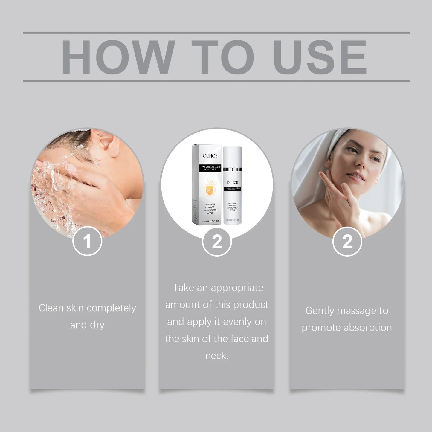 Hyaluronic Acid Sunscreen Anti Sun Solar UV Protection Mild Moisturizer Nourishing Hydrating Repair Outdoor Spf46 Sunblock Cream