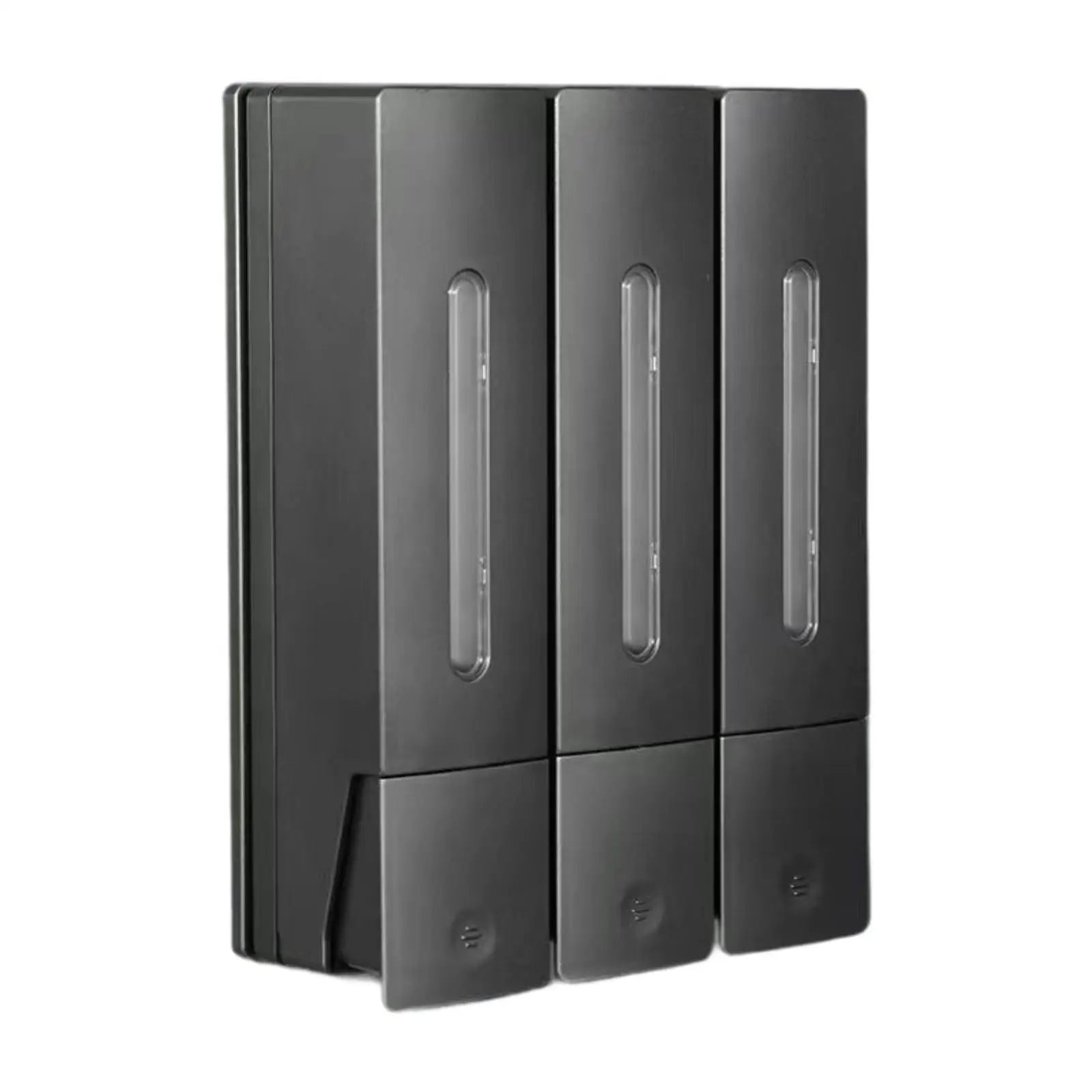 Three Chamber Wall-Mounted Dispenser for Shampoo and Conditioner in Bathrooms