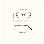 Cat Eye Color Block Frame Clear Lens Glasses Fashion Computer Glasses Optical Spectacles For Women