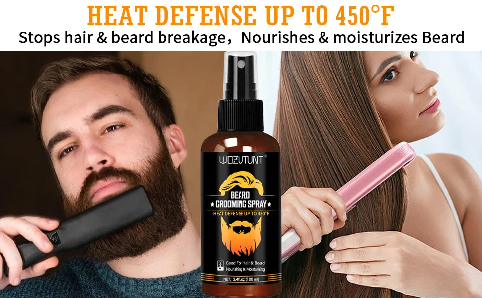 Facial Hair Care Product for Men Moustache Moisturize Grooming Spray Beard Wash Whisker Nourish Oil Softening Styling Beard Balm