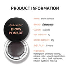 6 Colors Long-lasting Eyebrow Enhancers Makeup Waterproof 3D Natural Eye Brow Pomade Eyebrow Gel With Brush Professional Makeup