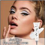 White Dark Matte Eye Shadow Primer Suitable for Oily Eyelid Eye Makeup Base Waterproof and Stain Resistant,Durable Cream Liquid