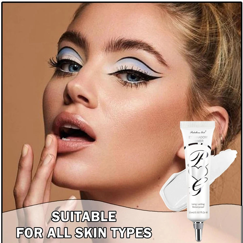 White Dark Matte Eye Shadow Primer Suitable for Oily Eyelid Eye Makeup Base Waterproof and Stain Resistant,Durable Cream Liquid