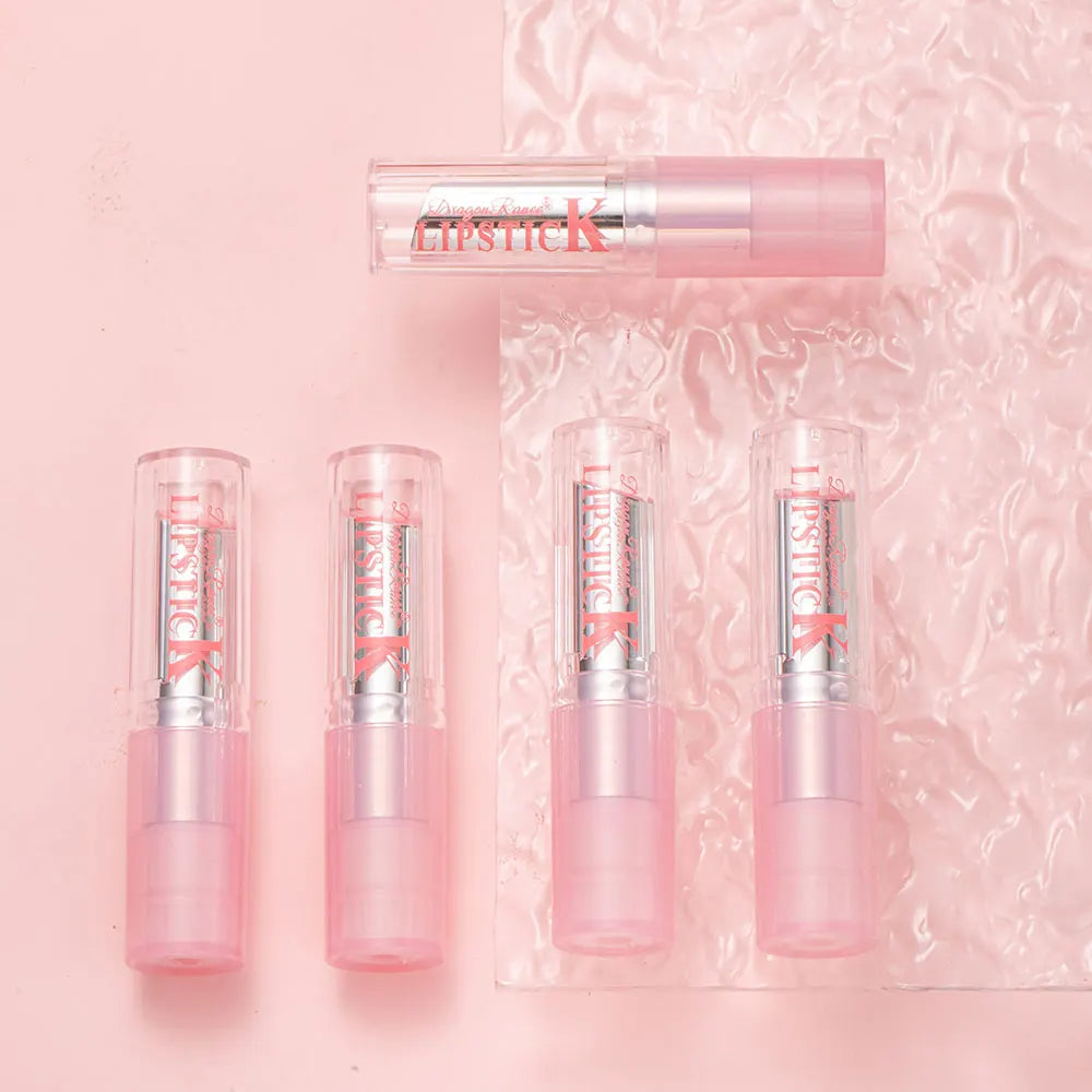Color Lip Balm Moisturizing Glossy Waterproof Long-Lasting Pink Lip Balm with Shiny Effect Suitable for All Skin Type Soothing a