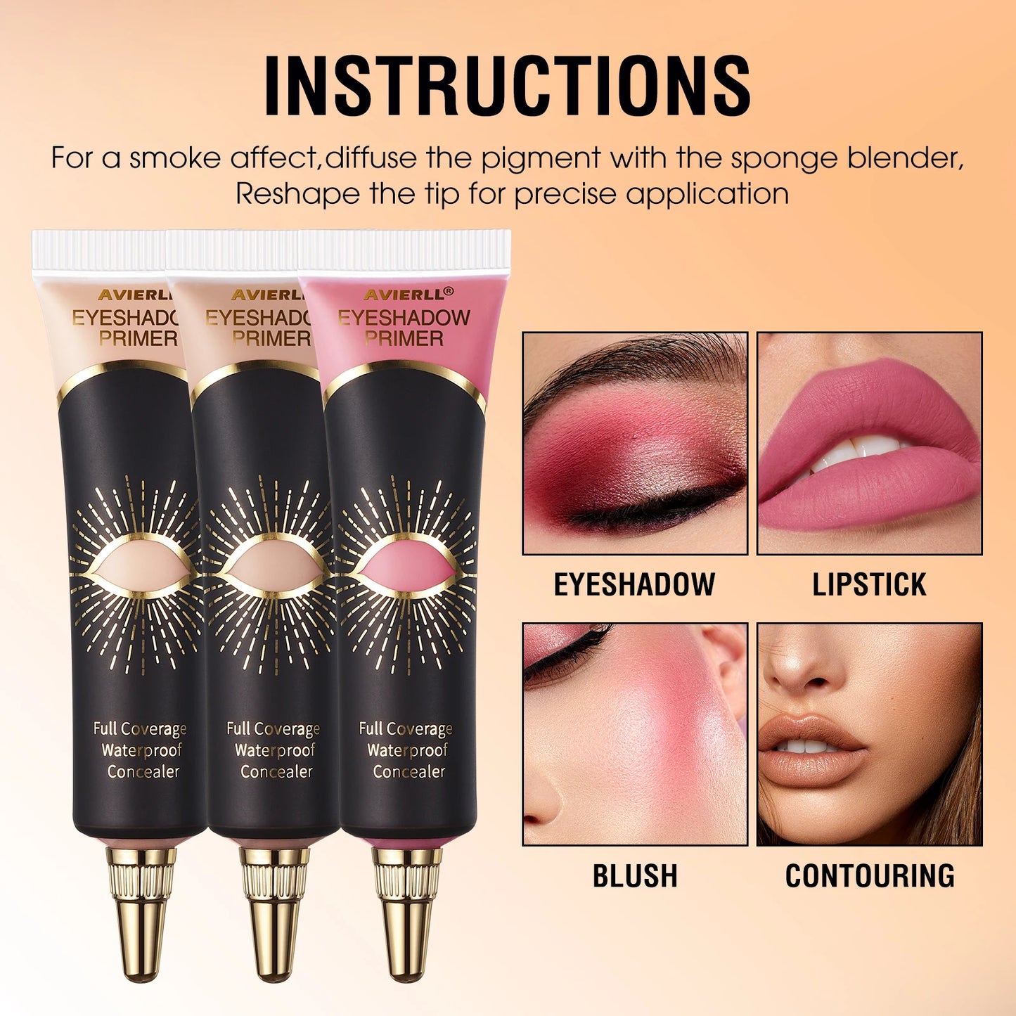 Long-Lasting Matte Eyeshadow Primer: Waterproof, Full-Coverage Eye Makeup Base in Medium Cream Form