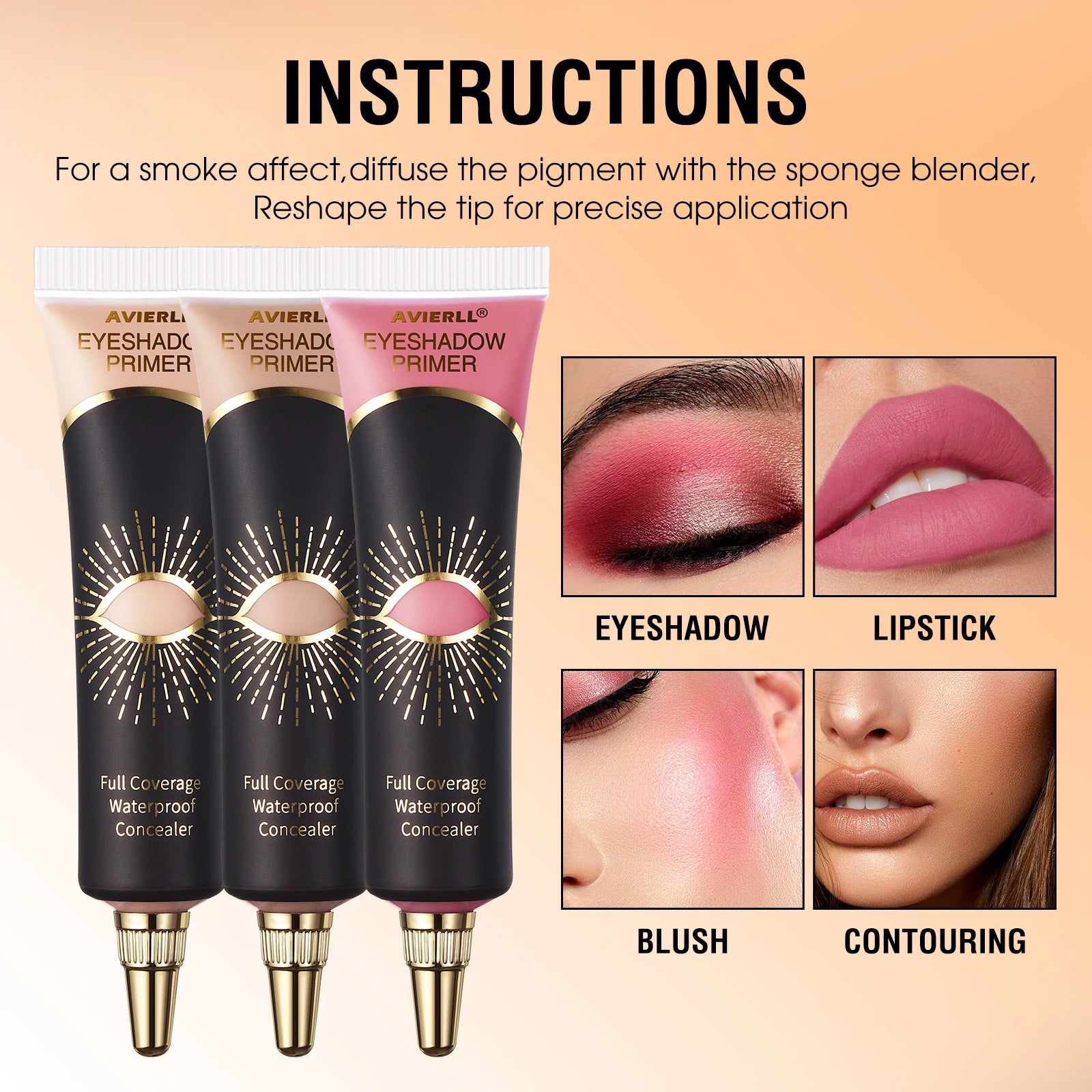 Long-Lasting Matte Eyeshadow Primer: Waterproof, Full-Coverage Eye Makeup Base in Medium Cream Form