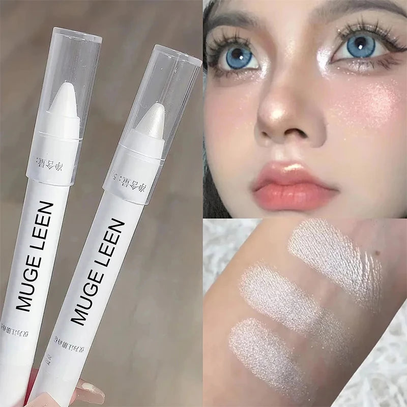 Brightening Flash Highlighter Eyeshadow Stick Pearl Matte White Eyeliner Pencil Eyes Head Waterproof Lying Silkworm Pen Cosmetic