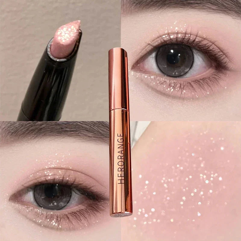 Glittering Eyeshadow Pen Face Makeup Highlighter Stick Long lasting Shiny Diamond Pink Silkworm Champagne Gold Eyeliner Gel Pen