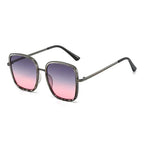 Luxury Square Large Frame Sunglasses for Women And Men Stylish Metal Decorated Light Daily Fashion Glasses