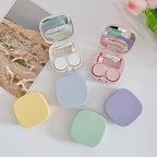 Women Color Contact Lens Case Red Heart Contact Lenses Box for Eyes Care Kit Glasses Case Holder Container