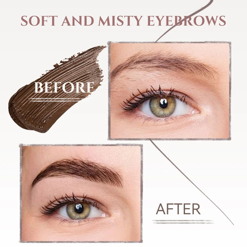 Double-Ended Eyebrow Cream, Waterproof And Sweat Proof, Smudge Proof, Long Lasting Makeup Without Separation