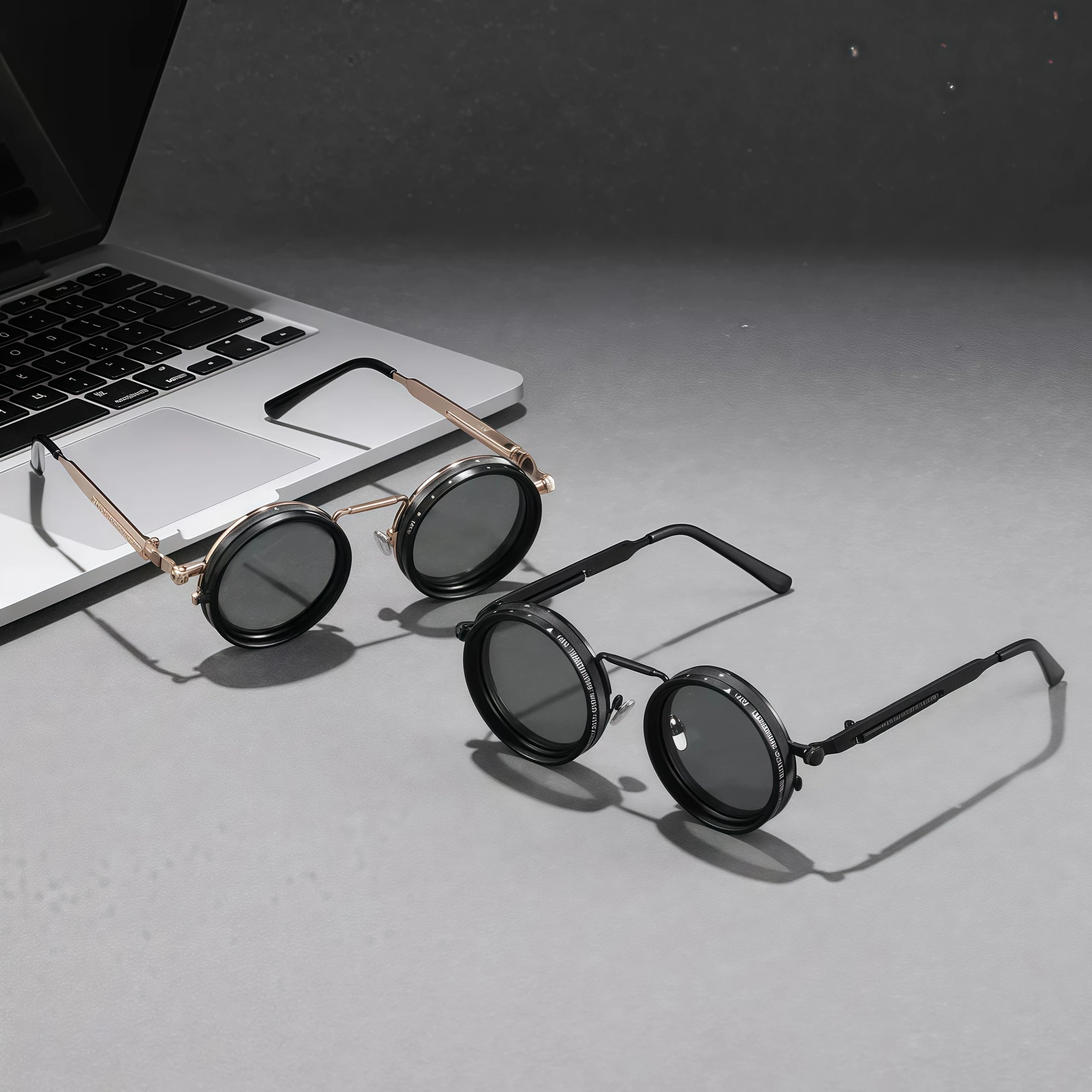 Stylish Dimmable Glasses, Suitable for Multi-Scenario Use, Retro Punk Parties, Festivals, Unisex Easter, Graduation Season, Halloween, Christmas