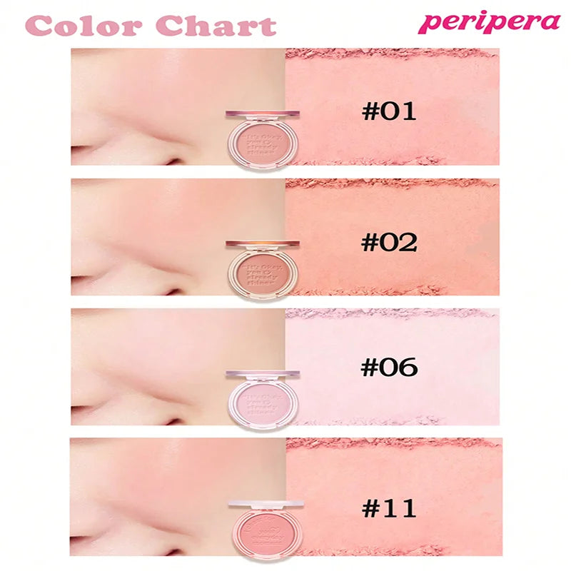 Single Color Blush Palette, Matte Fine Powder Cheek Blush, Non-Cakey, Long-Lasting, Nude Makeup, K-Beauty Cosmetic