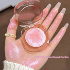 Makeup Highlighter Pink Polarized Shiny Glitter Brighten Cheekbones Eyes High Gloss Palette Highly Pigmented Shimmer Fine Shine