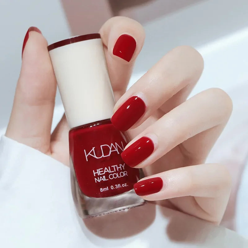 Nail Polish Without Baking Lamp White Fine Glitter Non-baking Non-peel Transparent Shiny Oil Base Coat Nude Nail Polish