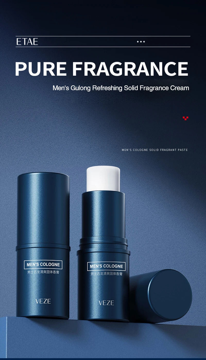 Fanzhen Men's Solid Cologne - Light and Fresh Scent, All-Over Use, Portable Stick for On-the-Go Convenience