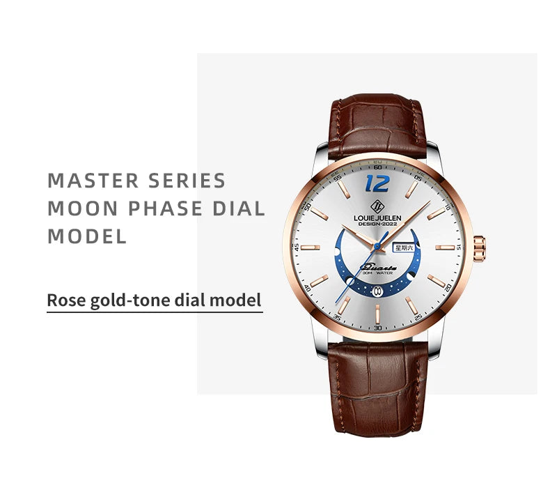 Men's Watches Top Brand Luxury Men Wrist Watch Leather Quartz Watch Sports Waterproof Male Clock Relogio Masculino+Box 2023 New