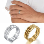 Men Fashion Ring Alloy Male Finger Ring Gift Dress Up  Luxury Wedding Ring Male Party Charm Jewelry
