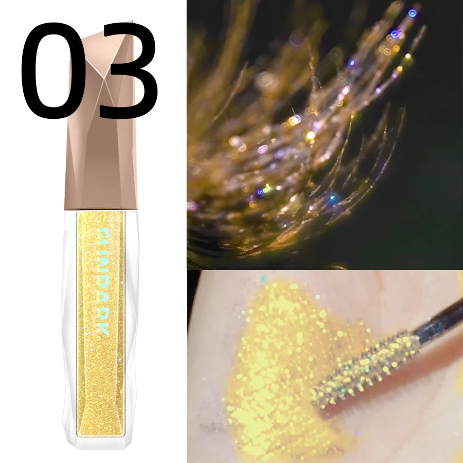1PC Sparkling Eyelash Mascara Shimmer Long Lasting for Eyeshadow and Highlighter Liquid Eyeshadow Pearlescent Korean Makeup