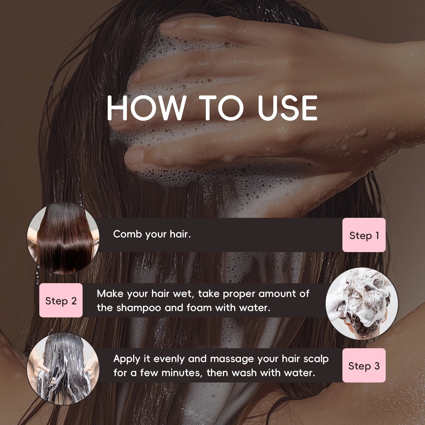 LAIKOU  Sakura Shampoo Repair Anti Split Ends Smooth Frizz Dry Hair