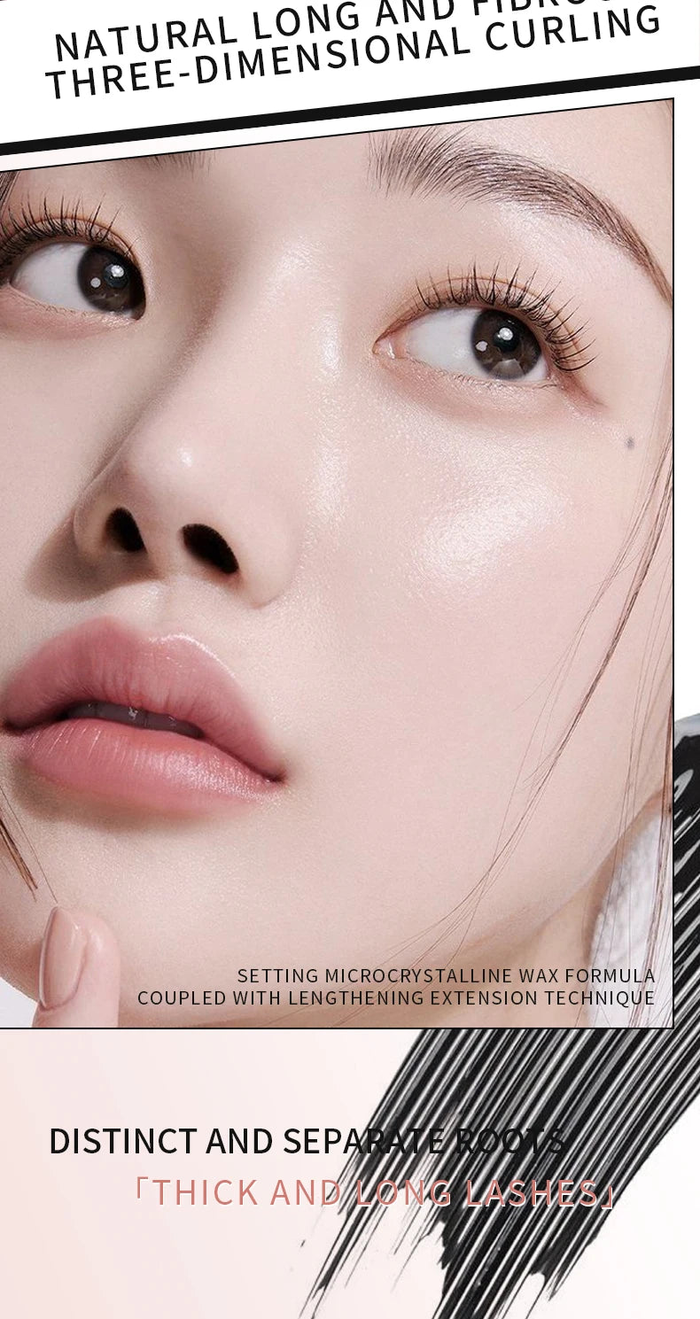MACKANDY Black Mascara Makeup Volumizing&Lengthening Mascara, Thickening Washable Longwear Smudge Resistant Make Up Cruelty Free