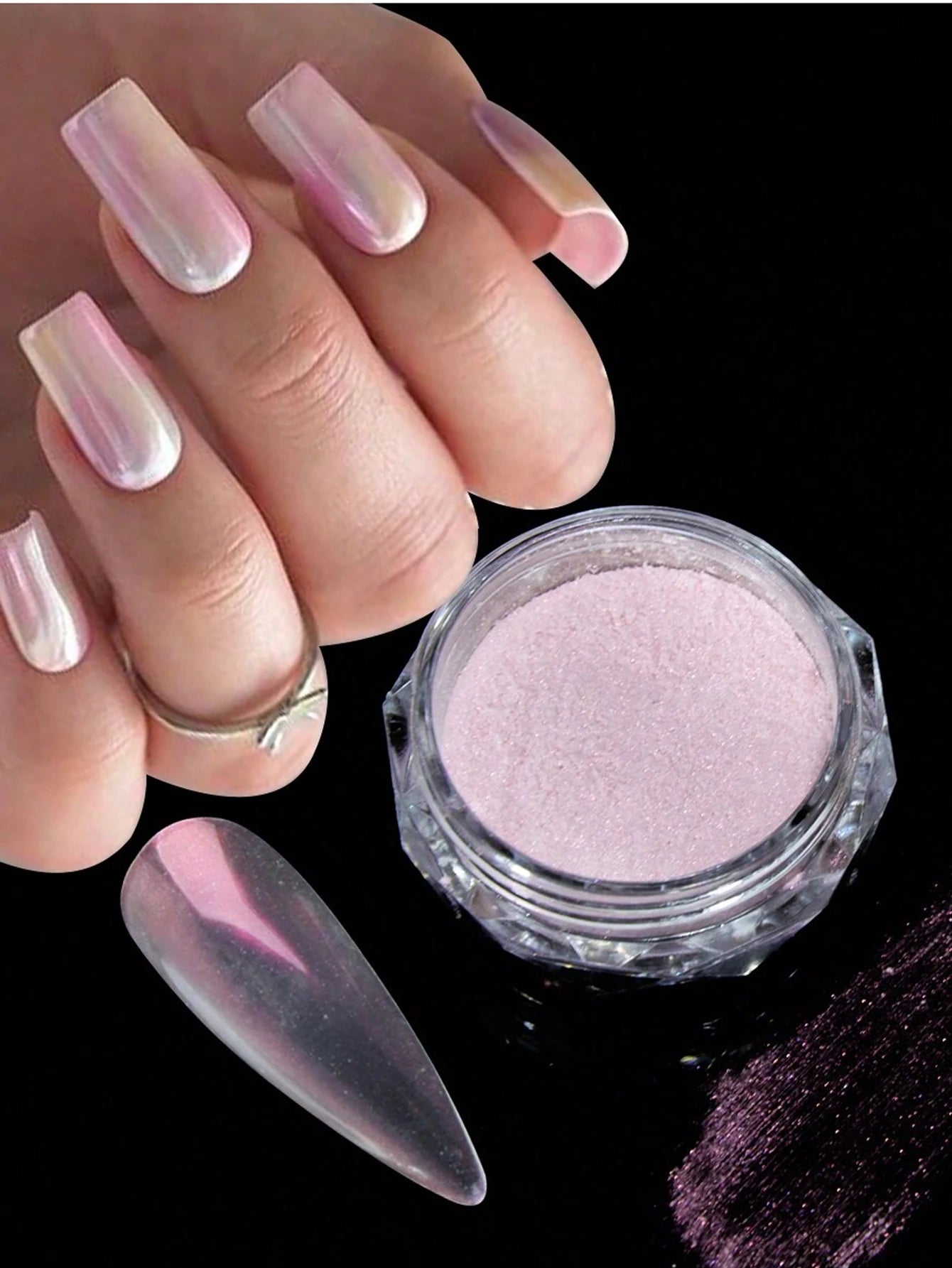 1 G 1 PCS Nail powder Nail Pigment Holographic Mirrorlridescent Mermaid Rubbing DustGlitter Gel Polish ManicureDecoration