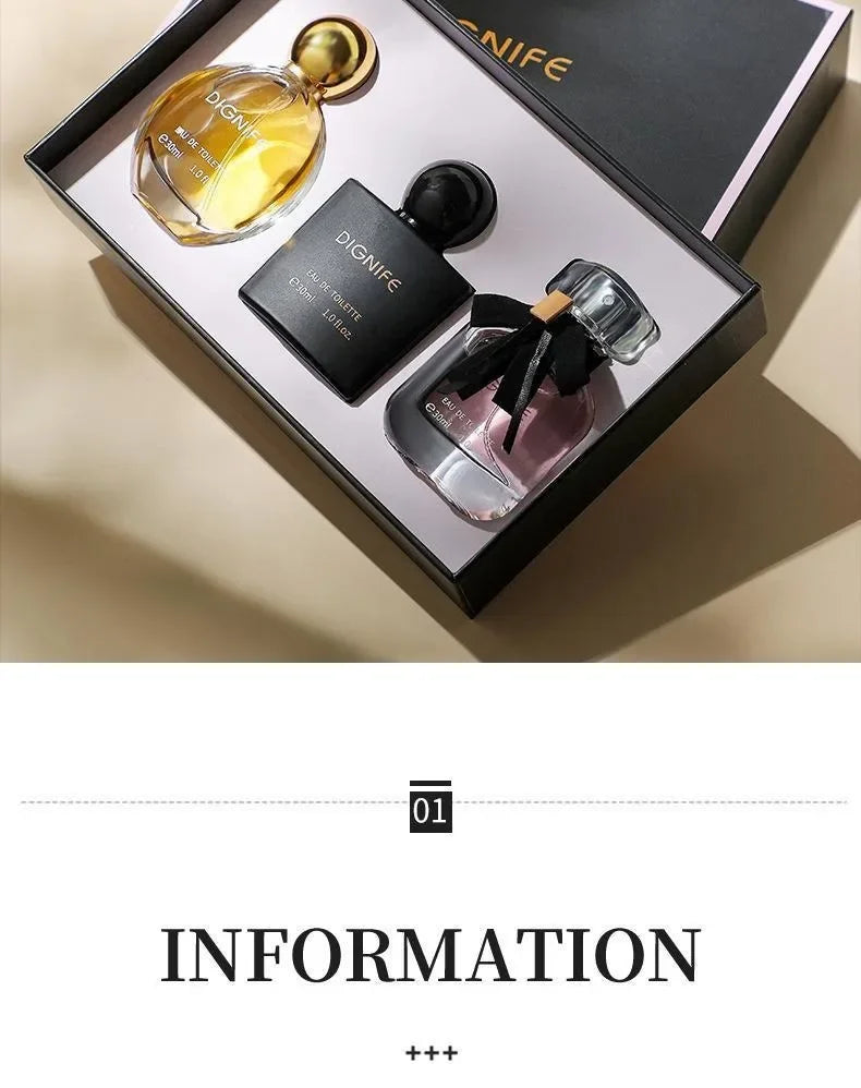 Women Perfume High Quality Classic Elegant Eau De Parfum Long Lasting Floral Woody Scents Exquisite Fragrance Trio for Gifting