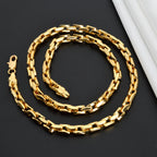 Sunny Jewelry Women Men's Necklace Gold Plated Fashion Basic Punk Cuban Link Chain Long Necklace Neck Jewellery Accessories Gift