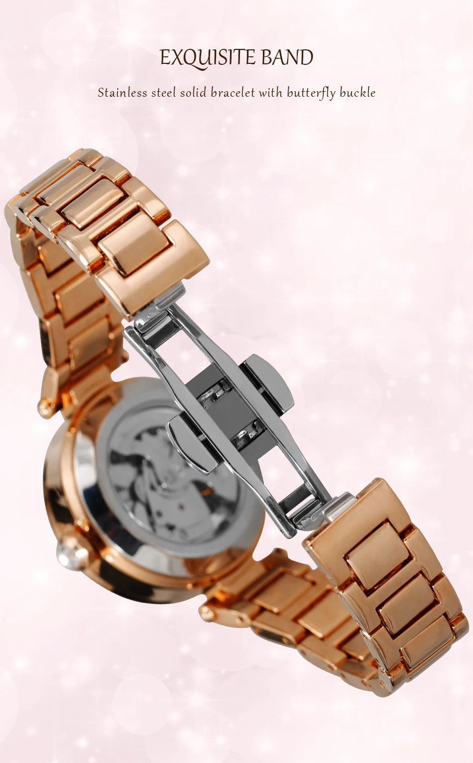 Luxury Brands Fashion 2025 New Women's Watches 3D Diamond Stainless Steel Skeleton Mechanical Clock Elegant Ladies Wedding Gift