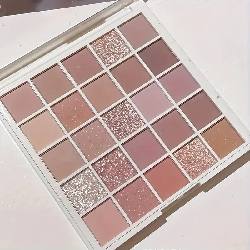 25 Color eye shadow Palette - Matte and glossy finish, waterproof, earth tones, create amazing eye makeup