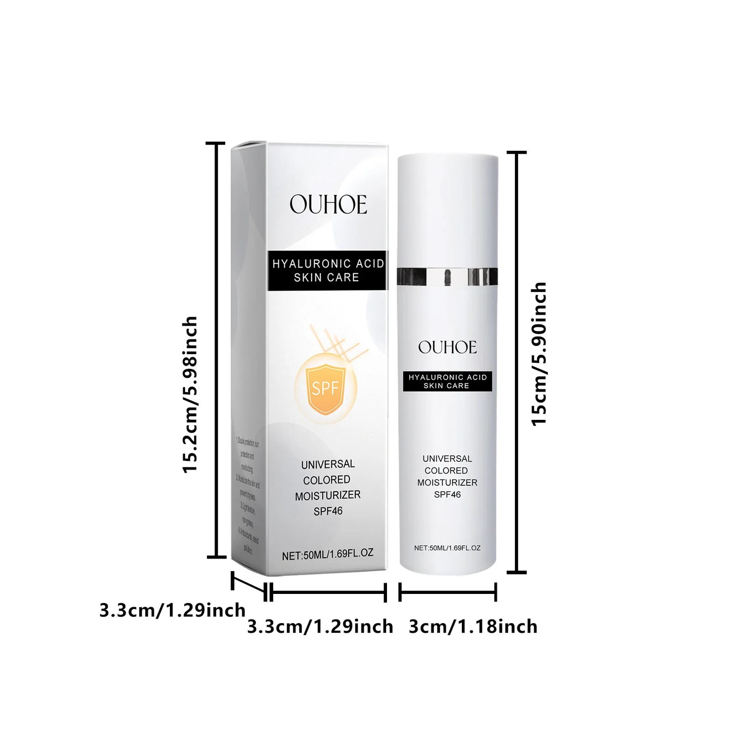 Hyaluronic Acid Sunscreen Anti Sun Solar UV Protection Mild Moisturizer Nourishing Hydrating Repair Outdoor Spf46 Sunblock Cream
