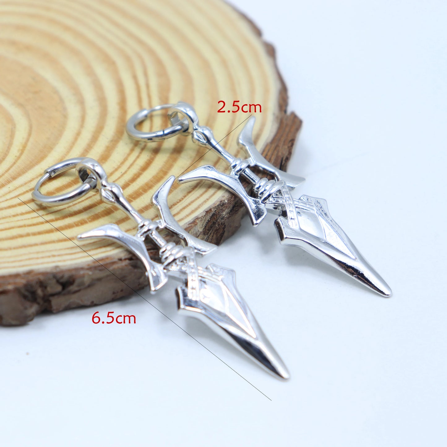 Punk Jewelry Halberd Necklaces for Men Boys Girl Goth Cross Choker Trinket Statement Necklaces&Pendants Key Chain Neck Charms