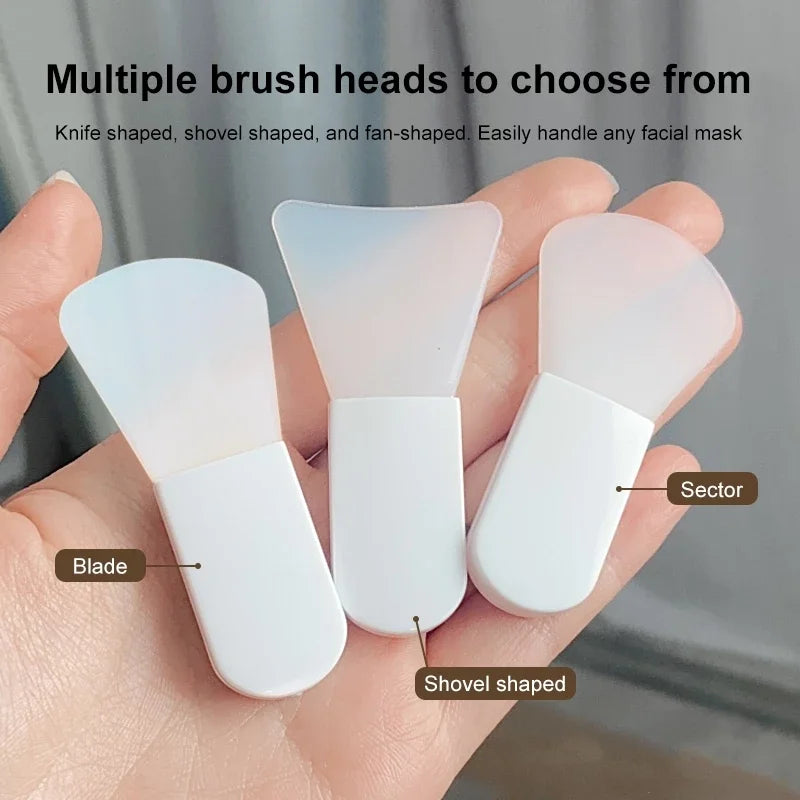 3/1pcs Silicone Facial Mask Brush Face Cleaning Scraper DIY Mud Film Applicator Scrapers Brushes Travel Portable Skin Care Tools