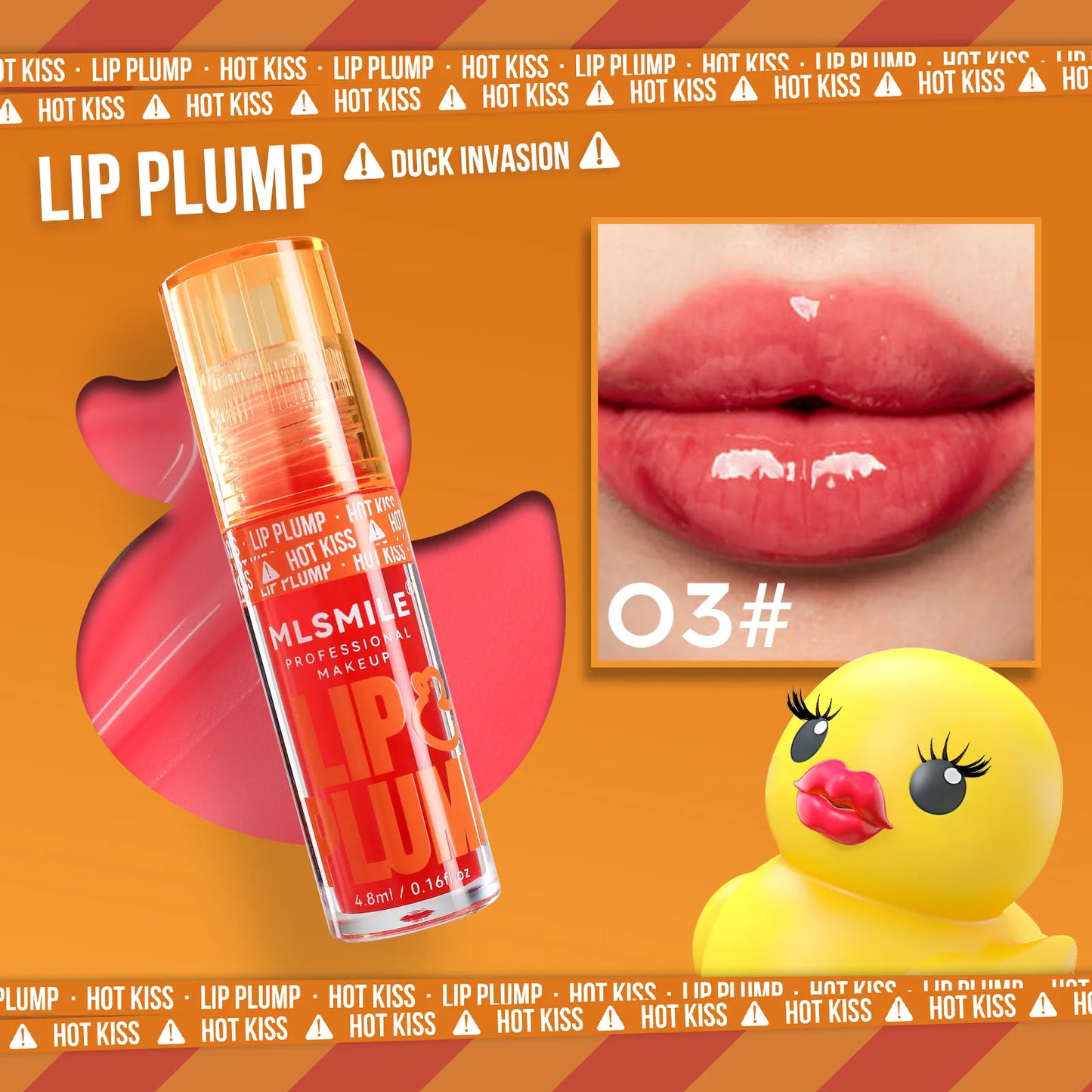 Mirror Like Lip Gloss Plumping Oil Transparent Hydrating Glaze Cute Duck Design Pouty Lips Liquid Stick Shiny Finish