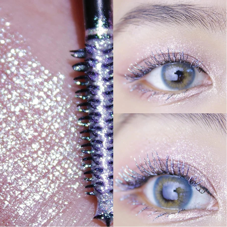 1PC Sparkling Eyelash Mascara Shimmer Long Lasting for Eyeshadow and Highlighter Liquid Eyeshadow Pearlescent Korean Makeup