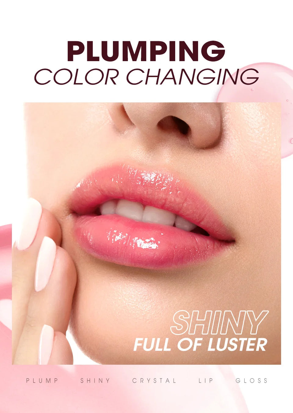 Natural Moisturizing lipstick Moisturizes and softens the water feeling, transparent and nude, easy to apply lip oil