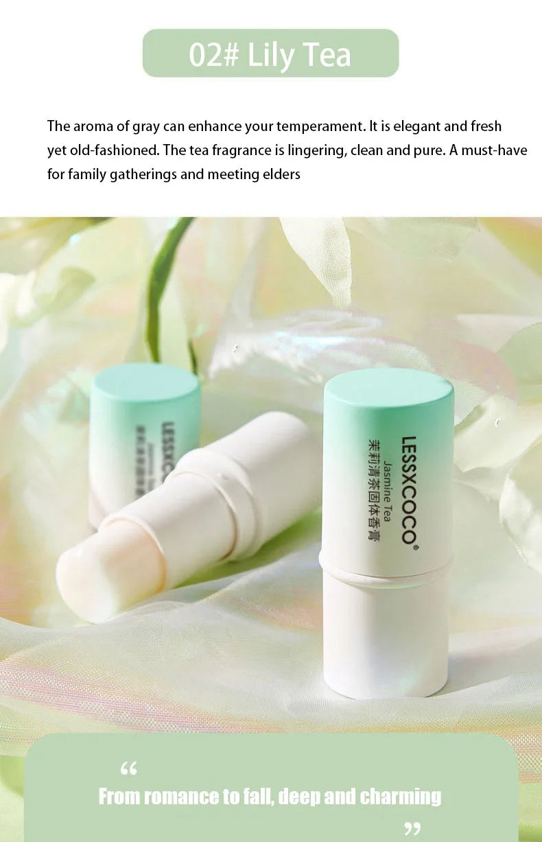 Solid Perfume, Portable Solid Balm, Long-Lasting Fragrances, Fresh and Elegant Female Solid Balm, Body Aroma Gifts for Women
