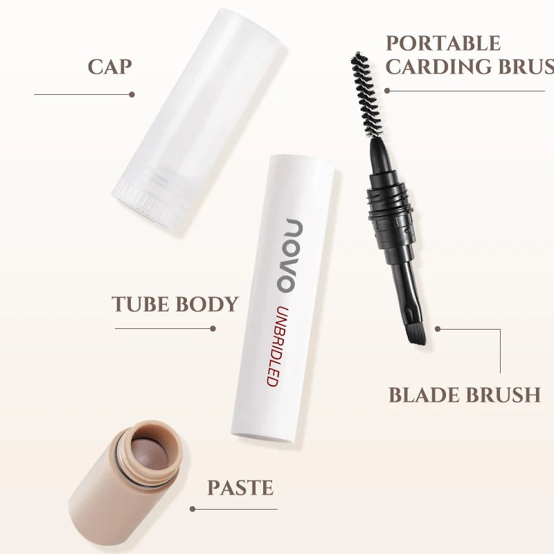 Double-Ended Eyebrow Cream, Waterproof And Sweat Proof, Smudge Proof, Long Lasting Makeup Without Separation