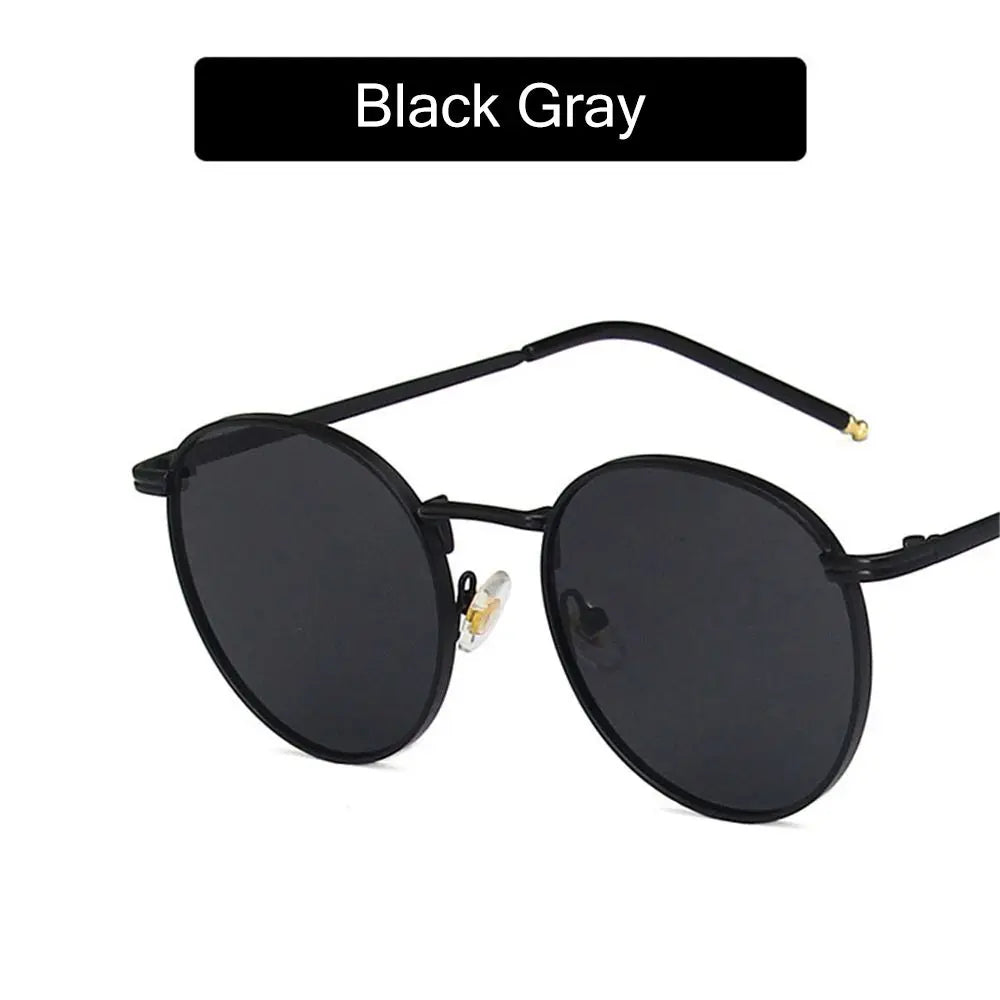 Fashion Women  Sunglases Round Sun Glasses New Metal Frame Eyewear Fishing Glasses UV400 Shades